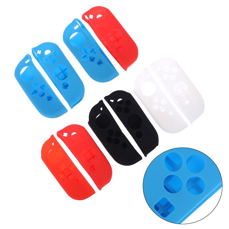 1 par de silicone caso de borracha joycon controlador gel capa aperto para nintendo switch