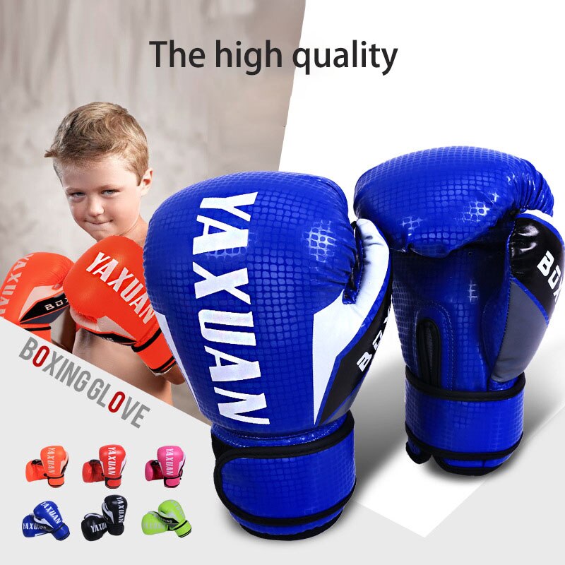 6Oz Children's Boxing Gloves Boys Girls Muay Thai Boxing Sanda Free Fighting Training MMA Training Glove: Blue