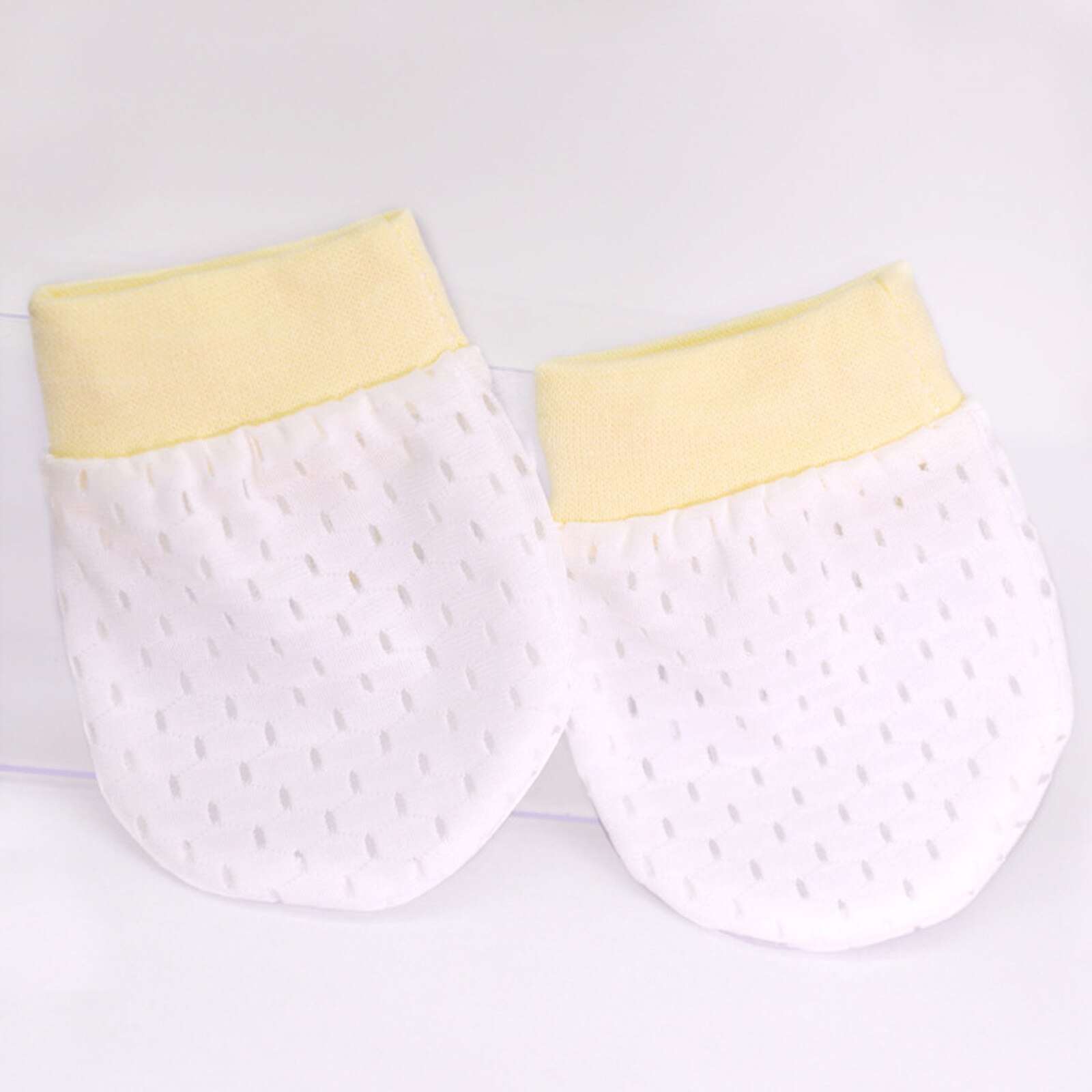 1 paio di guanti in cotone per neonato senza guanti per 0-6 mesi ragazzi ragazze sciarpa guanti guanti accessori per neonati graffio: D