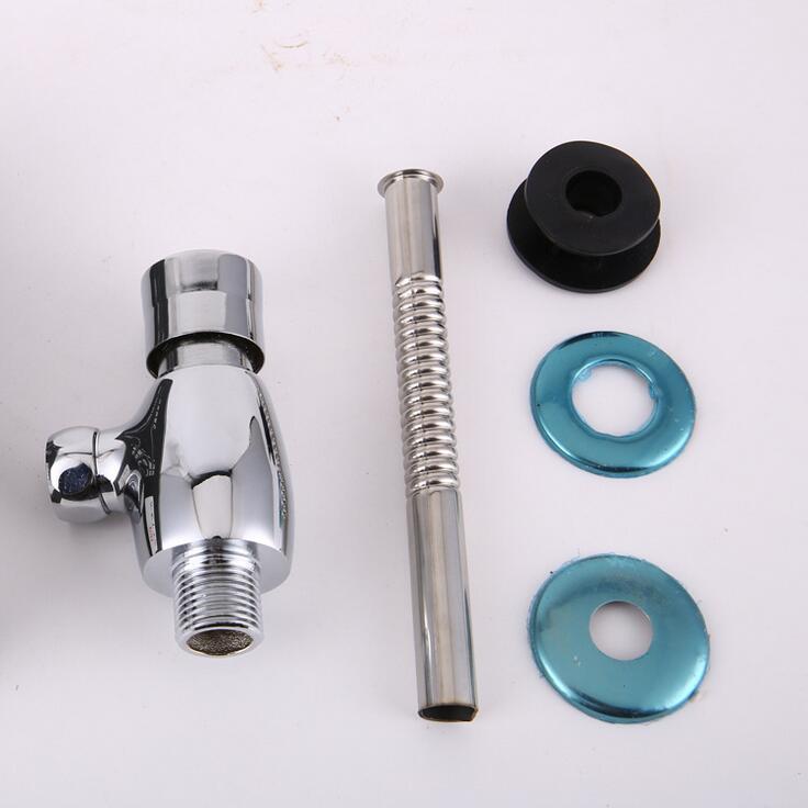 Hand-pressing type WC urinal flush valve, Dark outfit flush valve chrome plated, Copper public toilet flush valves