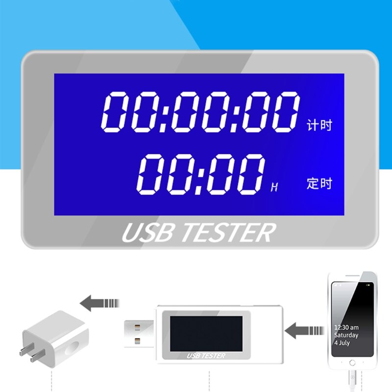 USB Tester Digital Voltmeter Strom Spannung Ladegerät Kapazität Detektor Anzeige