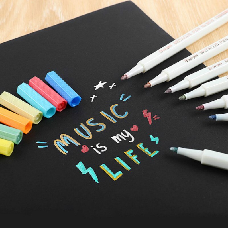 Álbumes de fotos 80 páginas negras, libros de memoria A4, papel para manualidades DIY, imagen para álbum de recortes, 12 marcadores, bolígrafos para boda, cumpleaños, para niños