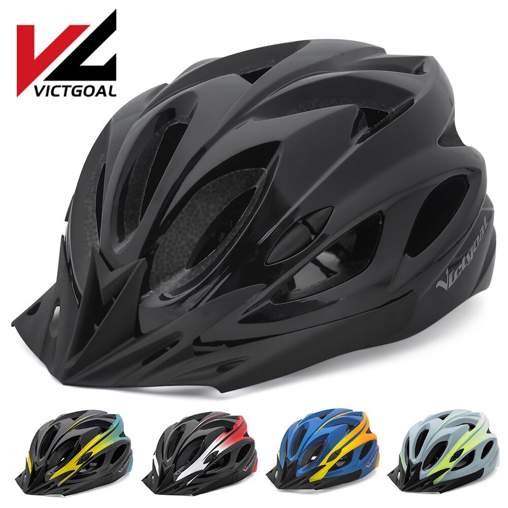 VICTGOAL Adult Bike Helmet with LED Light Bicycle Helmet with Sun Visor for Men Women Road Mountain Bike Cycling Scotter E-bike