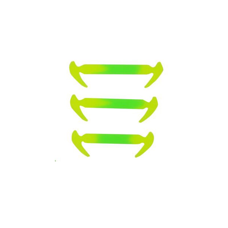 Lacets élastiques en Silicone pour garçons et filles, 1 Pack / 12 pièces: green