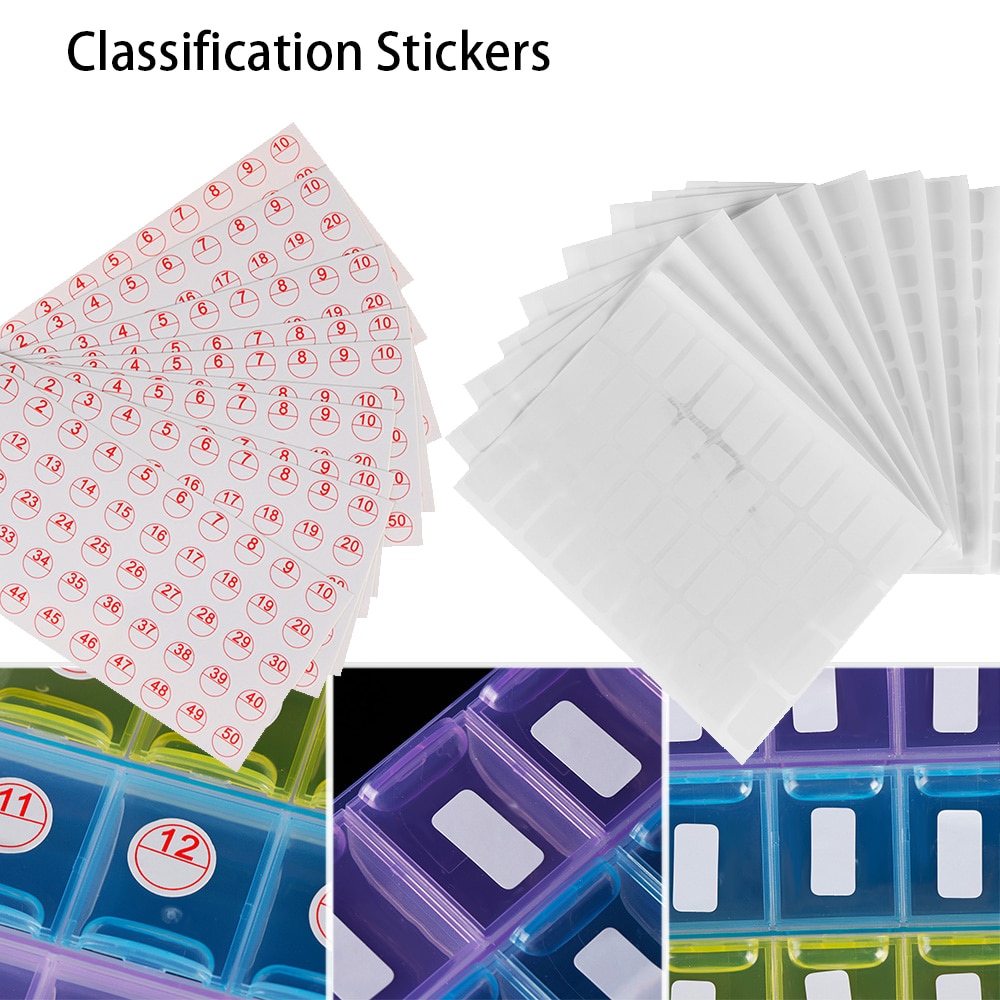 500 pcs Diamond Verf Classificatie Opslag Nummer Stickers Blank Tags Pakket Label Onderscheiden Craft Sticky Borduurwerk Tool