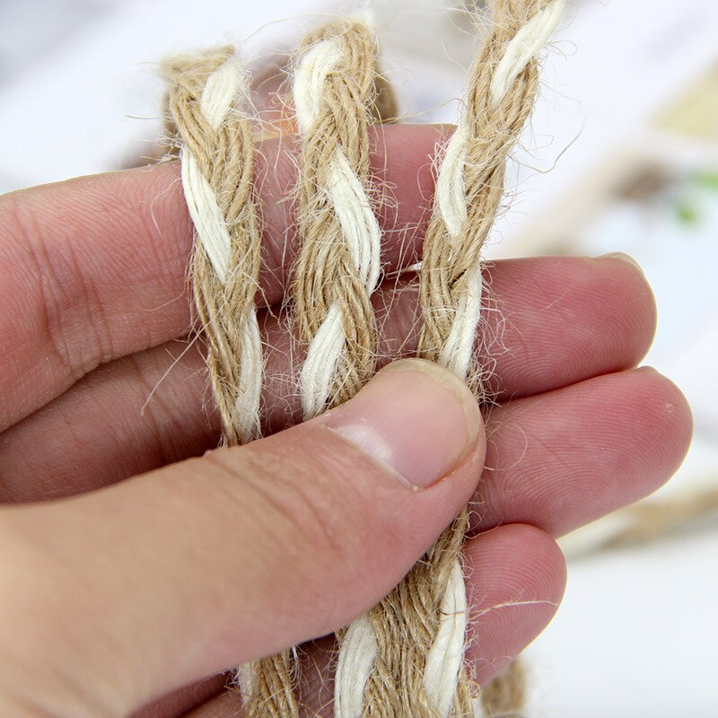 JOJO BOWS 5mm 5m Hemp Rope Ribbon Jute Burlap Webbing For Needlework DIY Craft Supplies Earring Chain Material Pendant Accessory