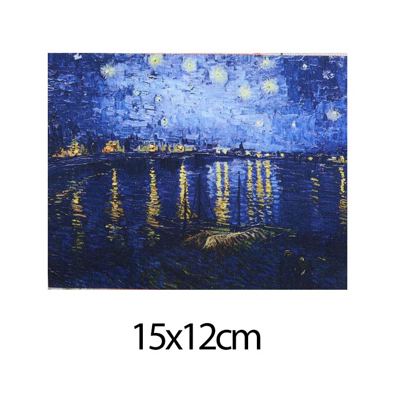 1 peça pintura design 12cm x 12m tecido de algodão retalhos tecidos pano costura diy retalhos mão bordado estofando sacos: FA180005-3
