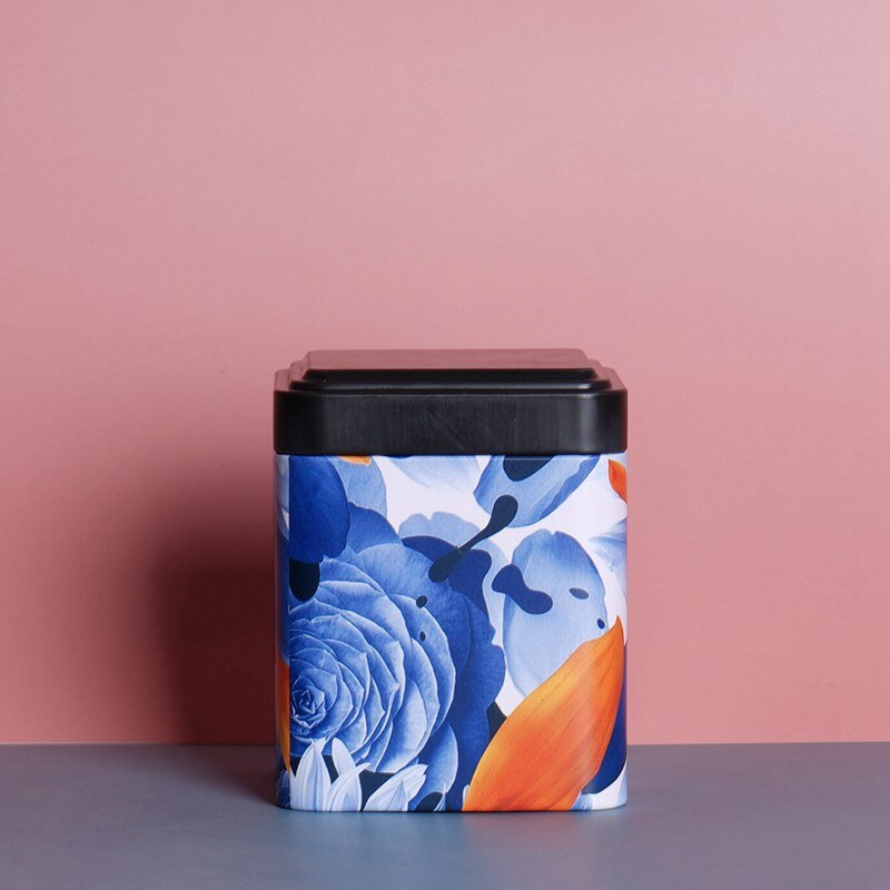 Universal Small Tea Caddy Tin Can Candy Scented Tea Caddy Tinplate Tea Packaging Box Portable Tea Caddy: H