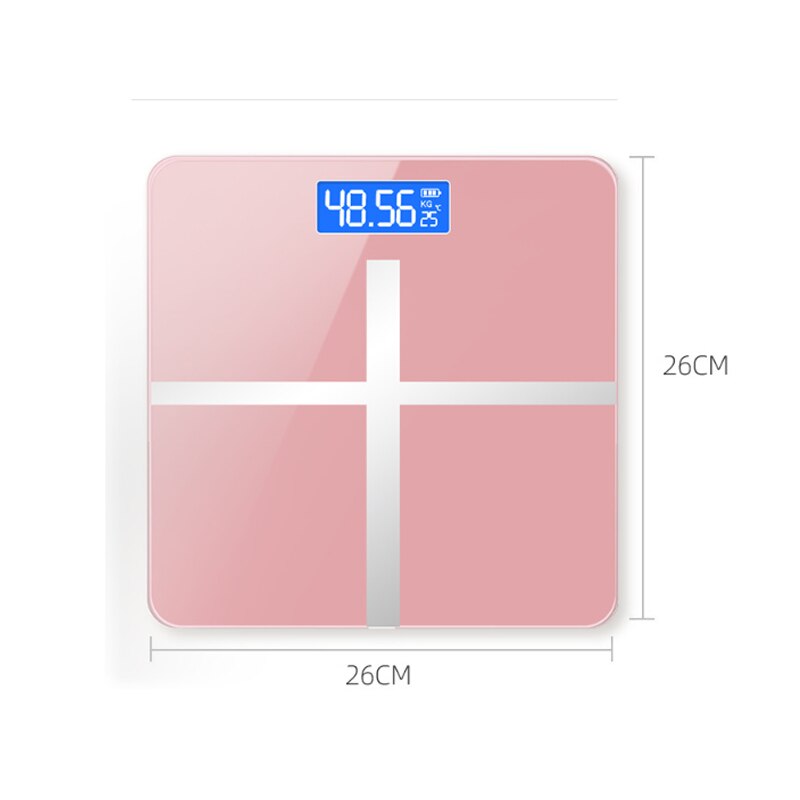 Portable Bathroom Scale Body Weight Digital Scale USB Charging Floor Smart Scale For Weighing LED Display Electronic Scale
