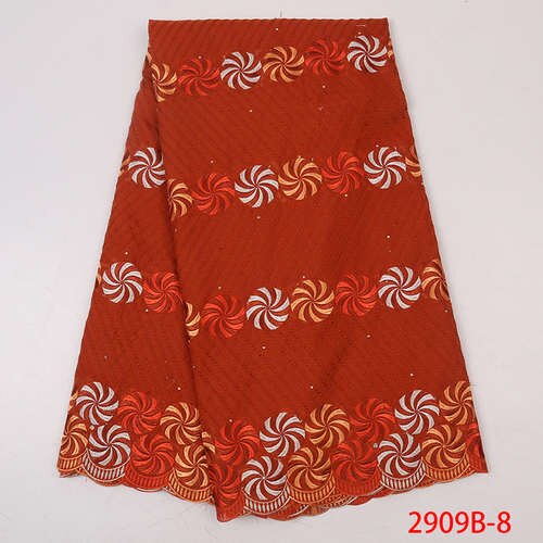 Swiss voile lace in switzerland swiss dry lace in switzerland,African cotton lace with rhinestones KS2909B-4: 2909B-8