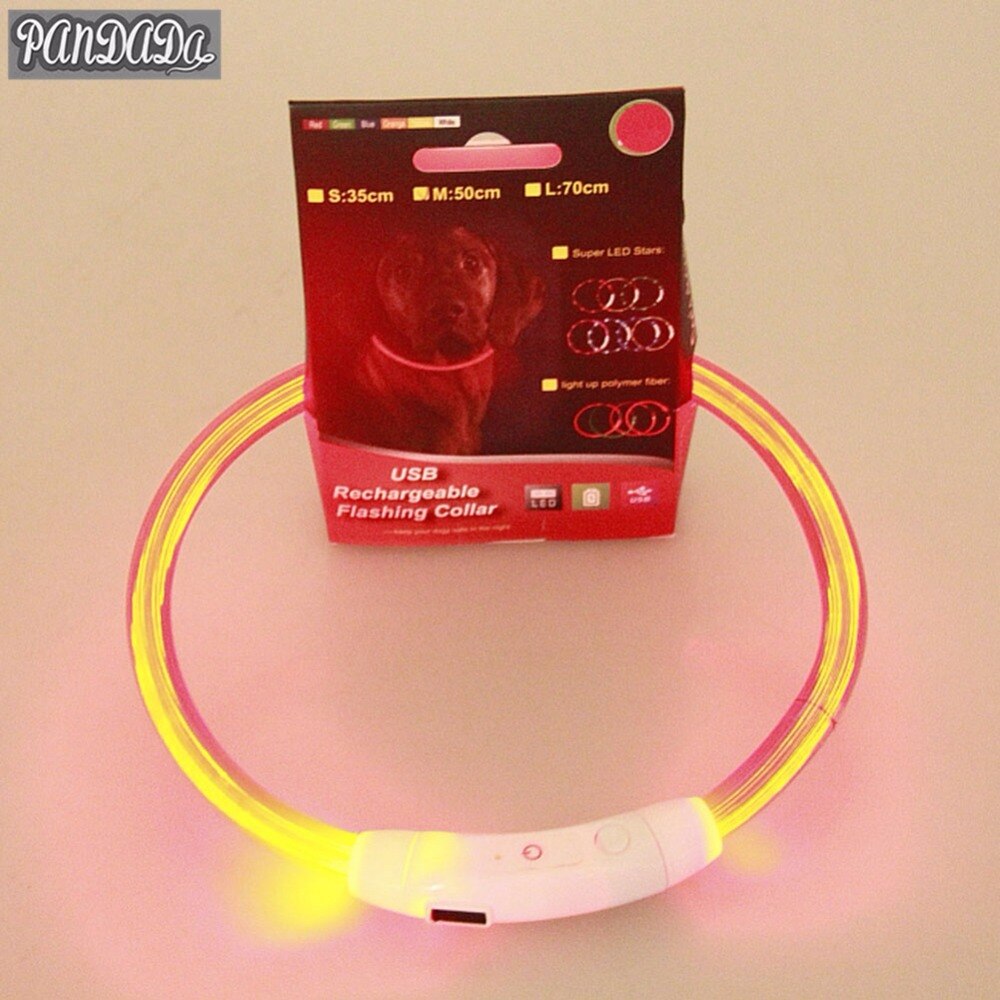 Hondenhalsband led hondenhalsband licht gloeiend in het donker knipperende halsband