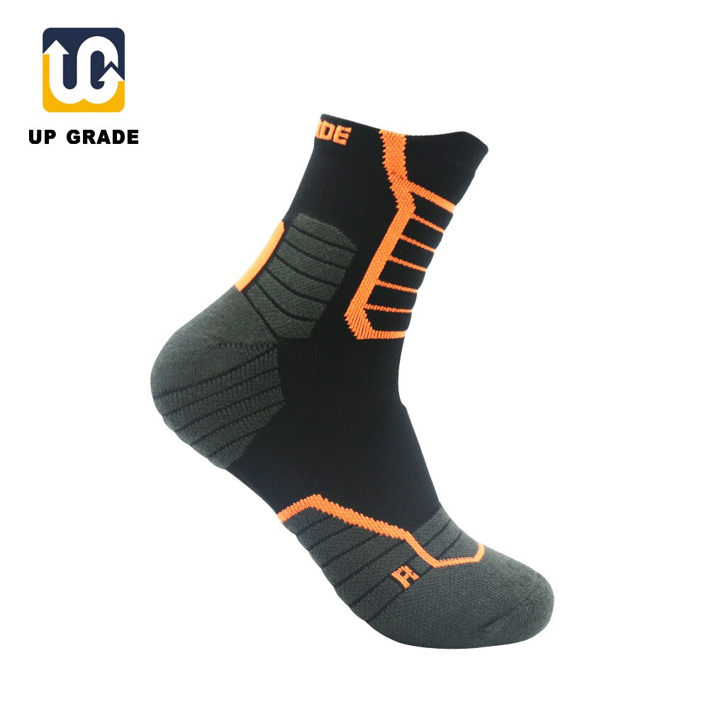 Ugupgrade camping vandring sportstrumpor 90%  nylon klättring cykling löpning kompression herr chaussette cyclisme voetbalsokken: Man 2
