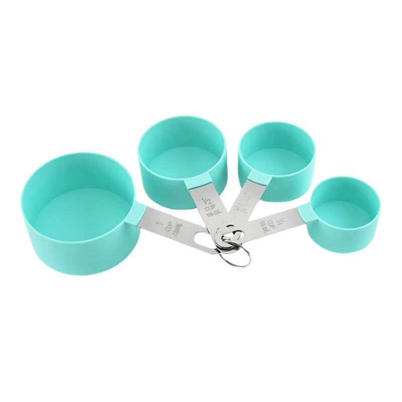 4Pcs/8pcs Multi Purpose Spoons Measuring Cup Baking Accessories Stainless Steel Plastic Handle Measure Tool Kitchen Gadgets #1: E