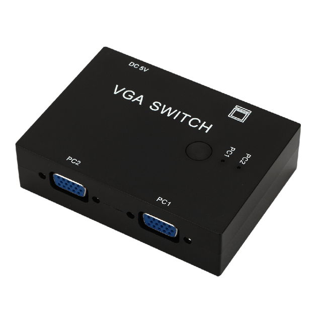 2 In 1 Out Switcher 2 Poort Vga Switch Box Vga Voor Consoles Set-Top Boxes 2 Hosts delen 1 Display Notebook Projector Computer: Default Title