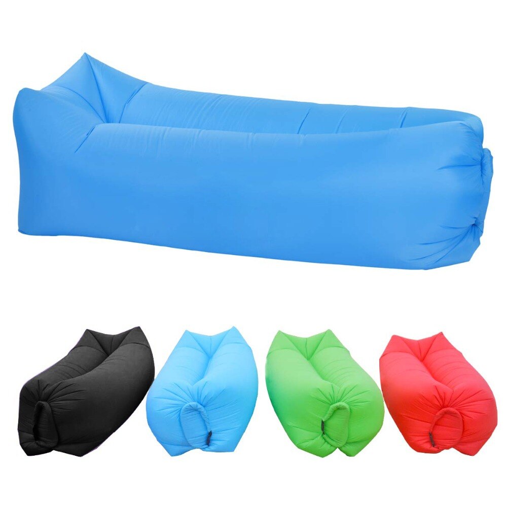 Opblaasbare Couch Lounger met Rugzak Draagbare Hangmat Duurzaam Blowup Lucht Sofa Opblazen Opblazen Stoel Wind Pouch Waterdicht