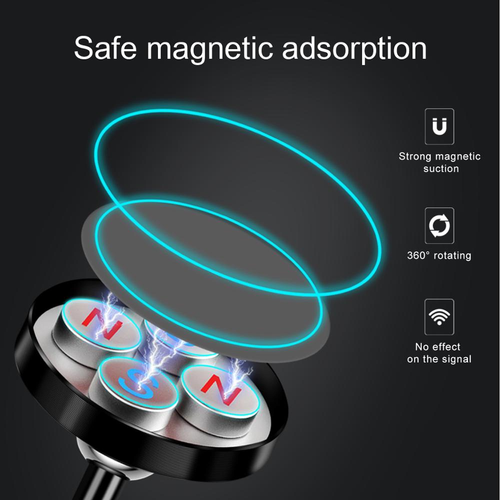FONKEN Leucht Telefon Auto Halfter Zwei Weg Einstellen Auto Magnetische Halfter Magnet Adsorption Mobil Montieren Schlüssel Kabel Schreibtisch Steht