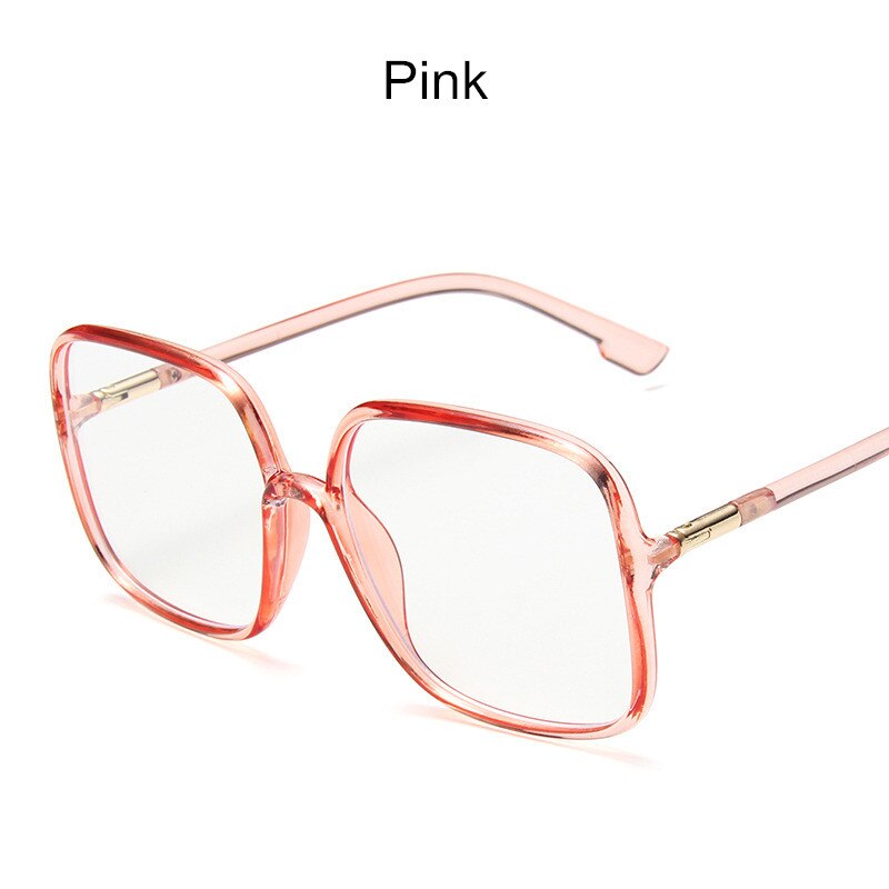 Gafas cuadradas de plástico para mujer, anteojos cuadrados con luz azul, Estilo Vintage, gafas hombres ópticos para miopía, gafas graduadas por ordenador,: Rosa