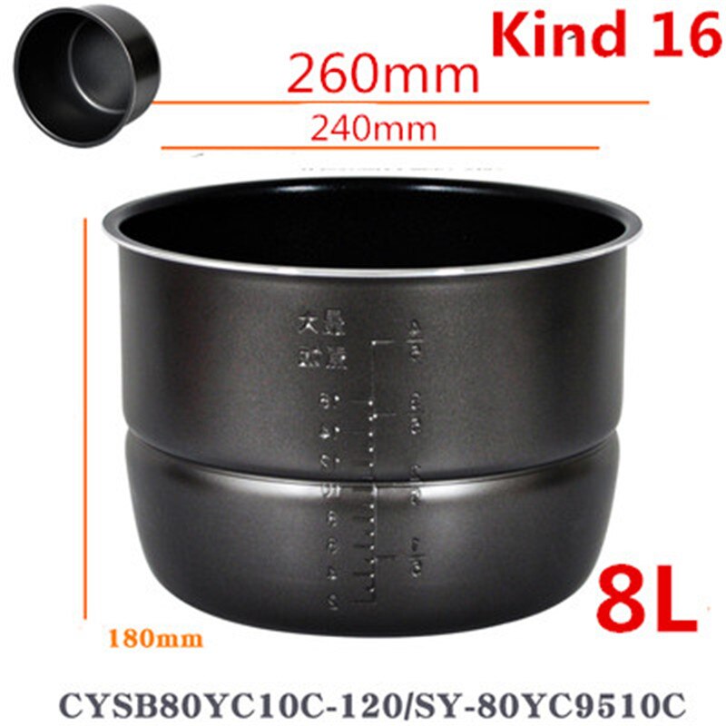 Reiskocher Liner für SUPOR Druck Herde Lnnenstadt Topf Reiskocher Kochtopf Schwarz topf Inneren Topf Nicht-Stock topf Innen Topf