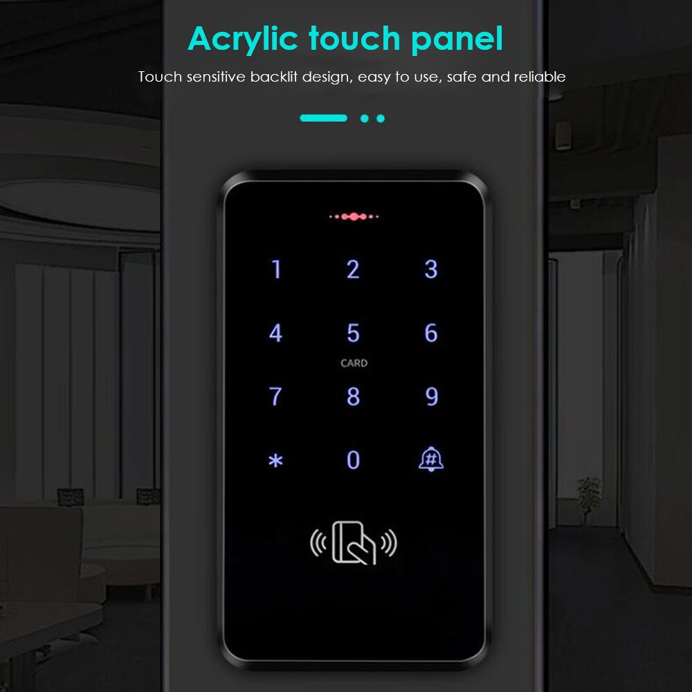 Backlight touch keypad rfid door access control system Reader 125khz 13.56Mhz ip66 waterproof password access control reader