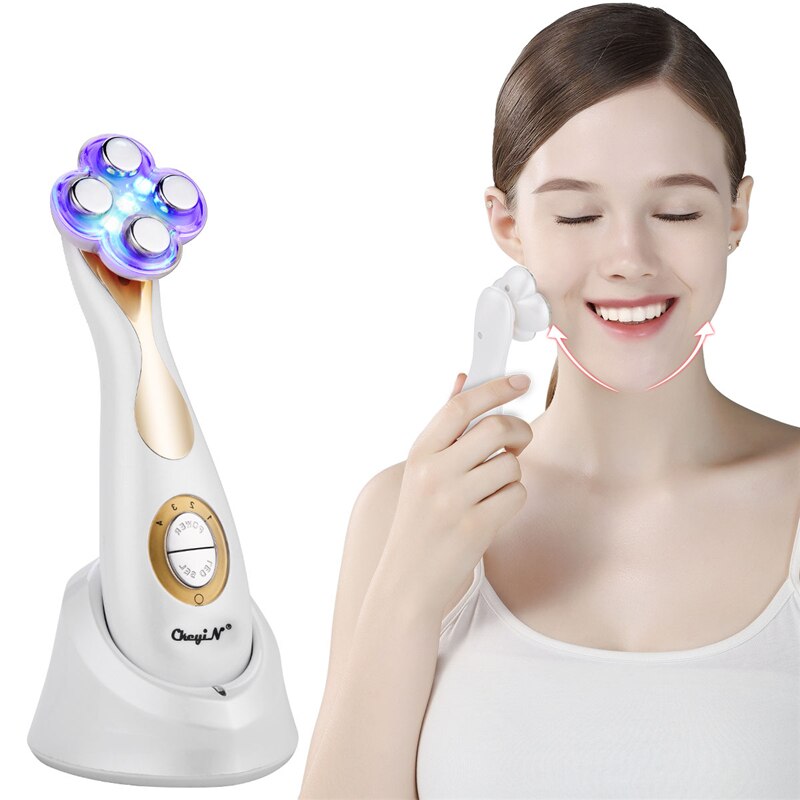Skin Tightening Face Lift Massage Machine LED Photon Vibration Device Facial Lifting & Firming Machine Deep Cleansing Skin Tools