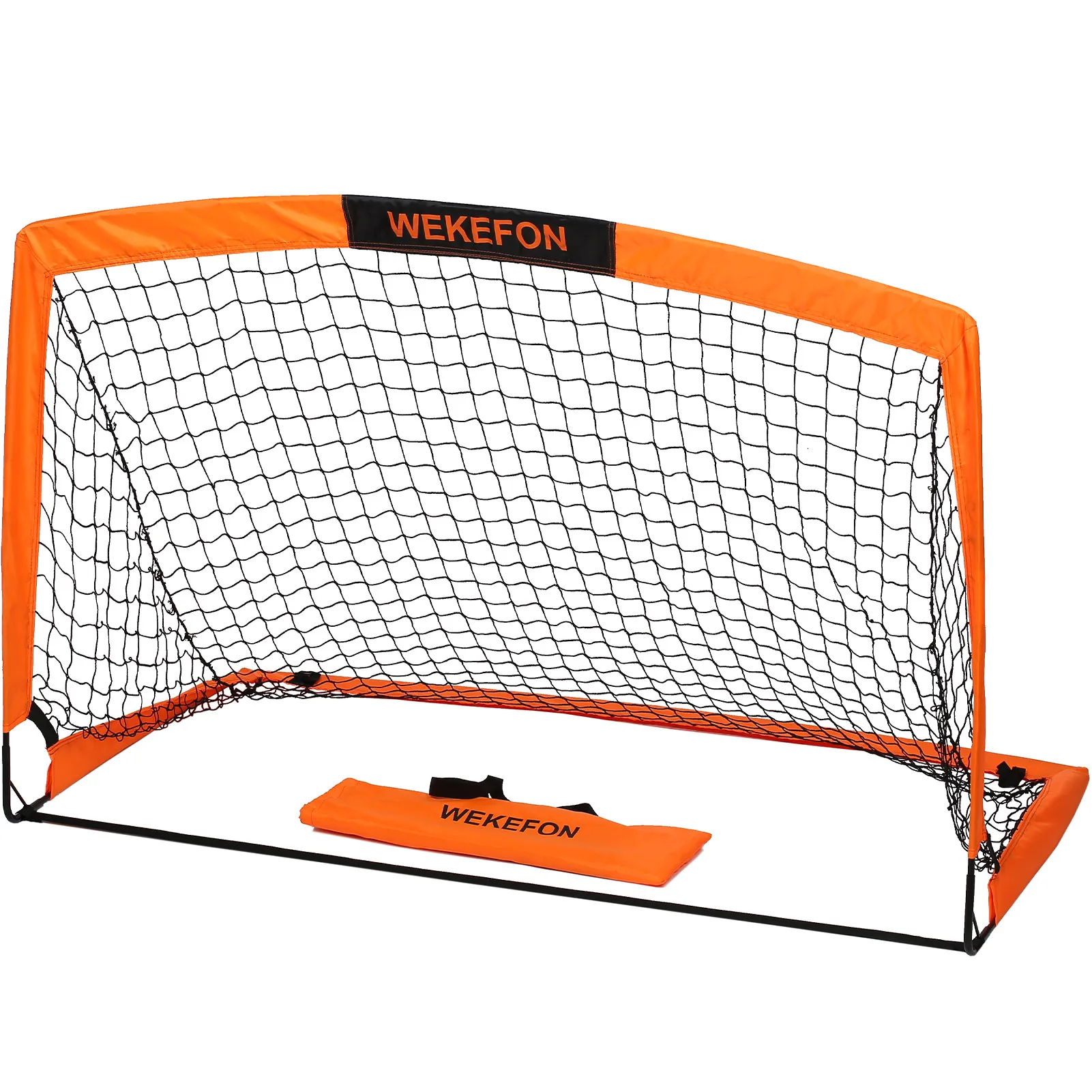 Portería de fútbol portátil para niños, Red de 5 'x 3,1' para adultos y jóvenes, patio de juegos, patio trasero, entrenamiento en interiores y exteriores: Blanco
