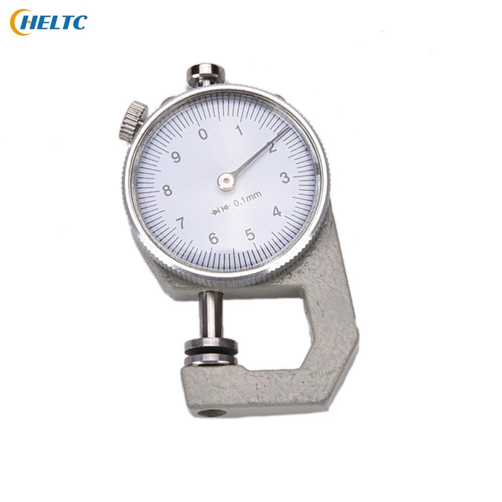 1Pcs Metal Diktemeter 0-10Mm Dial Diktemeter Leer Papier Dikte Meter Tester Voor Lederen Flim papier