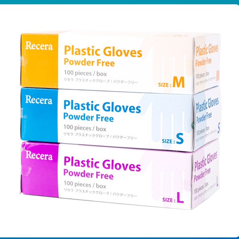 Luvas de plástico descartáveis para comida e churrasco, ecológicas, 100, comida, restaurante, cozinha, vegetal, fruta