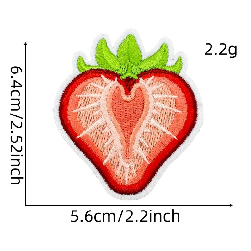 rot Erdbeere Obst Joghurt Milch Kuchen Mädchen Aufbügeln NäHenne bestickte Abzeichen Flecken DIY T-Shirt Rucksack Kleidung Applikationen Aufkleber: Langweilig