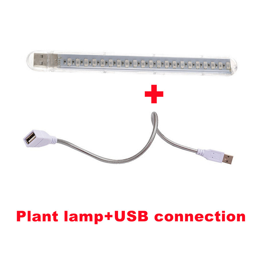 OuuZuu USB 5V LED-groeilicht Volledig spectrum Rood en blauw Phyto-groeilamp Indoor Phytolamp voor planten Bloemen Zaailing Kas: green