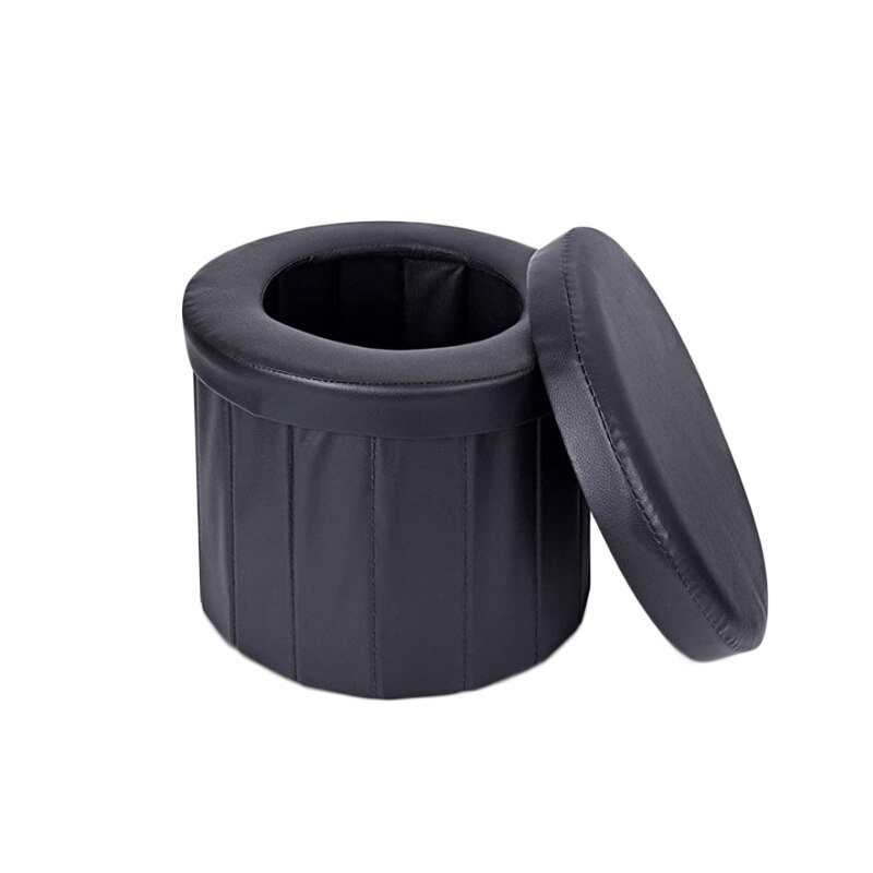 Outdoor Commode Car Toilet Folding Stool Portable Toilet Camping Toilet, Travel Potty,Toilet for Camping, Hiking, Boating,Trips: Small With Cover