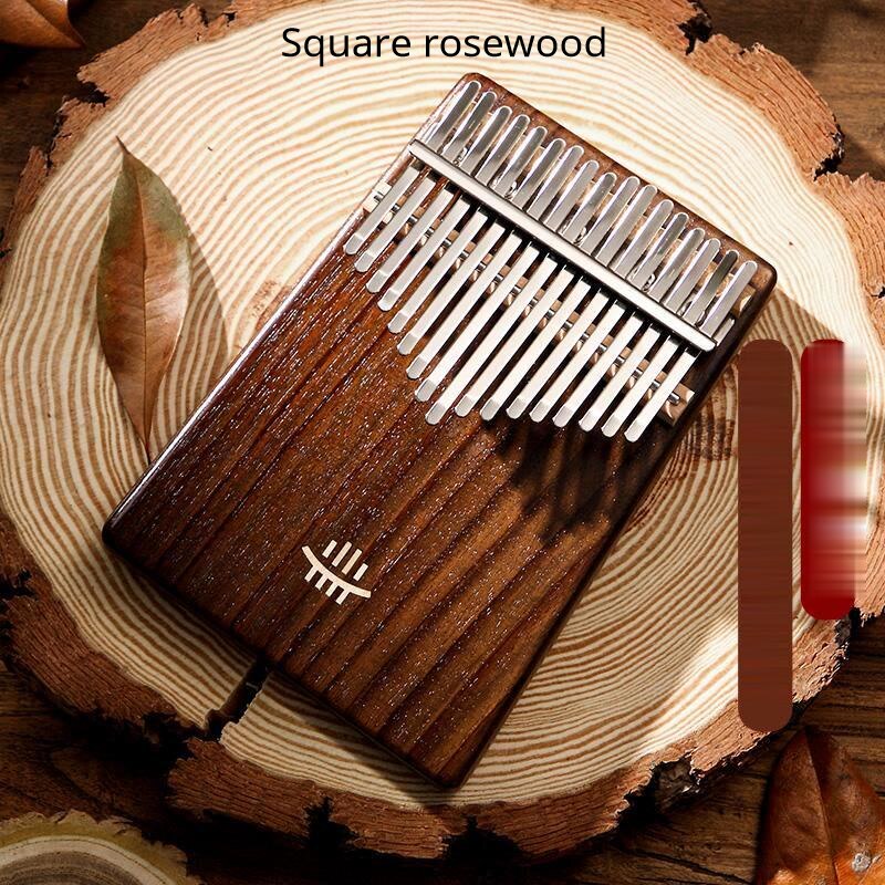 B Plate High-end Thumb Piano Kalimba Beginner 17-tone Keyboard Piano Plate Kalimba Portable Musical Instrument: Square rosewood