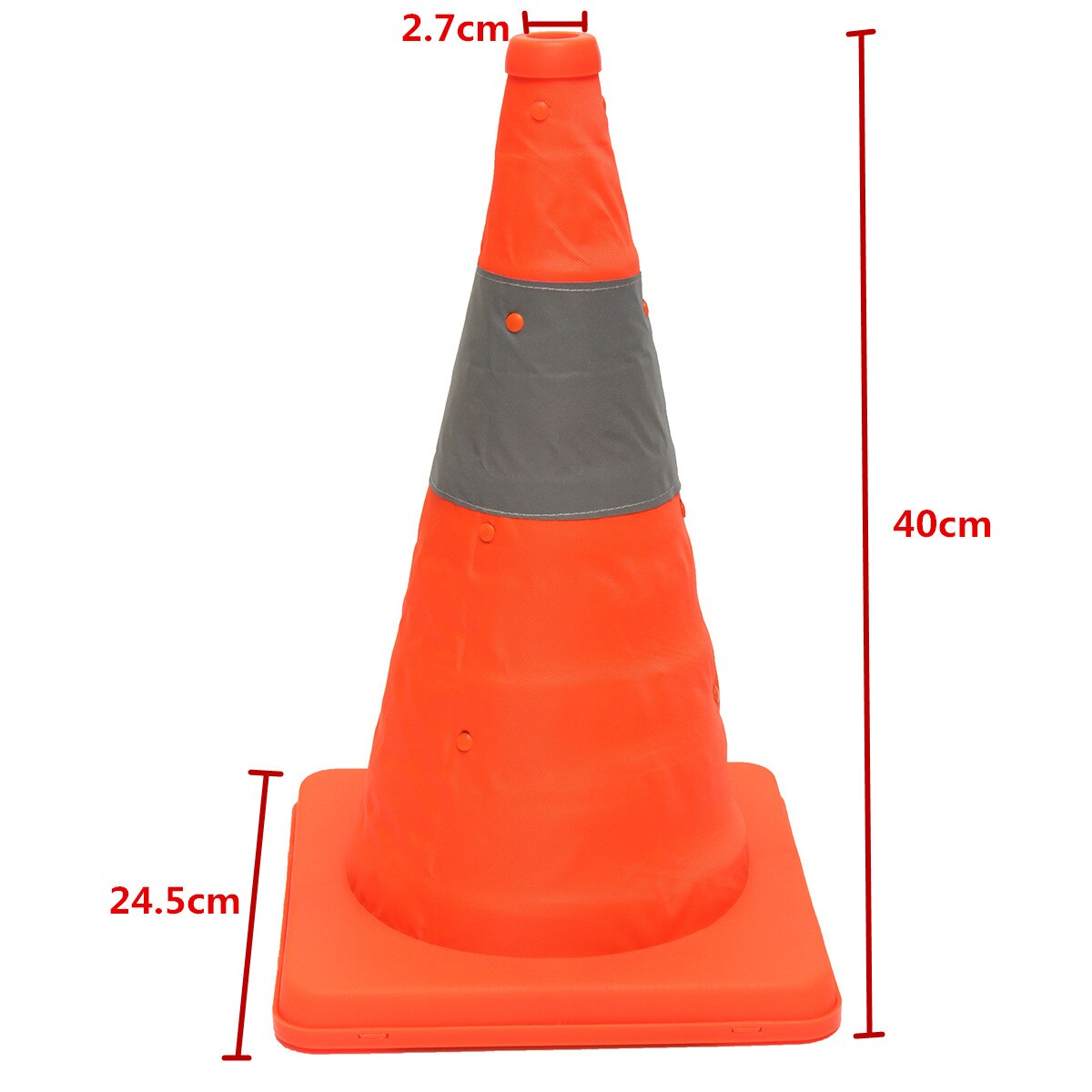 1Pc 40cm Folding Collapsible Orange Road Safety Cones Traffic Pops Up Parking Multi