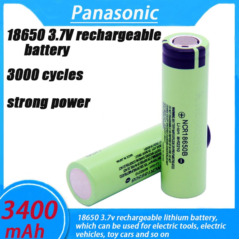 100% nowa oryginalna bateria litowa NCR18650B 3.7v 3400mAh 18650 do akumulatorów Panasonic latarka + wskazał: 10 batteries