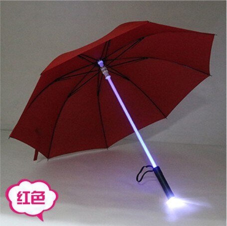 Parapluie Long noir , Transparent, étanche, de luxe, résistant, vêtements de pluie, EH50UM: Red
