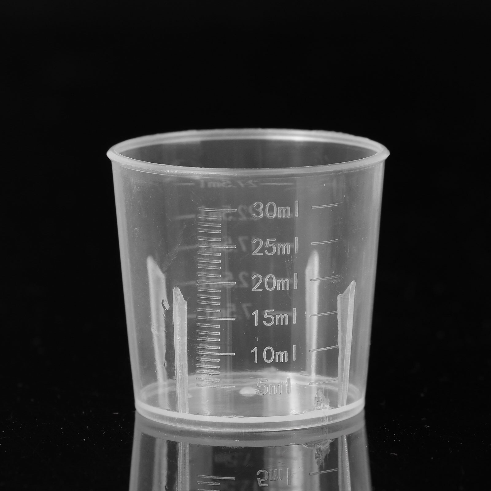 100Pcs 30ml Measuring Cups Clear Plastic Liquid Container Small Graduated Measuring Jugs Reusable Lab Kitchen Mixing Measure Pot