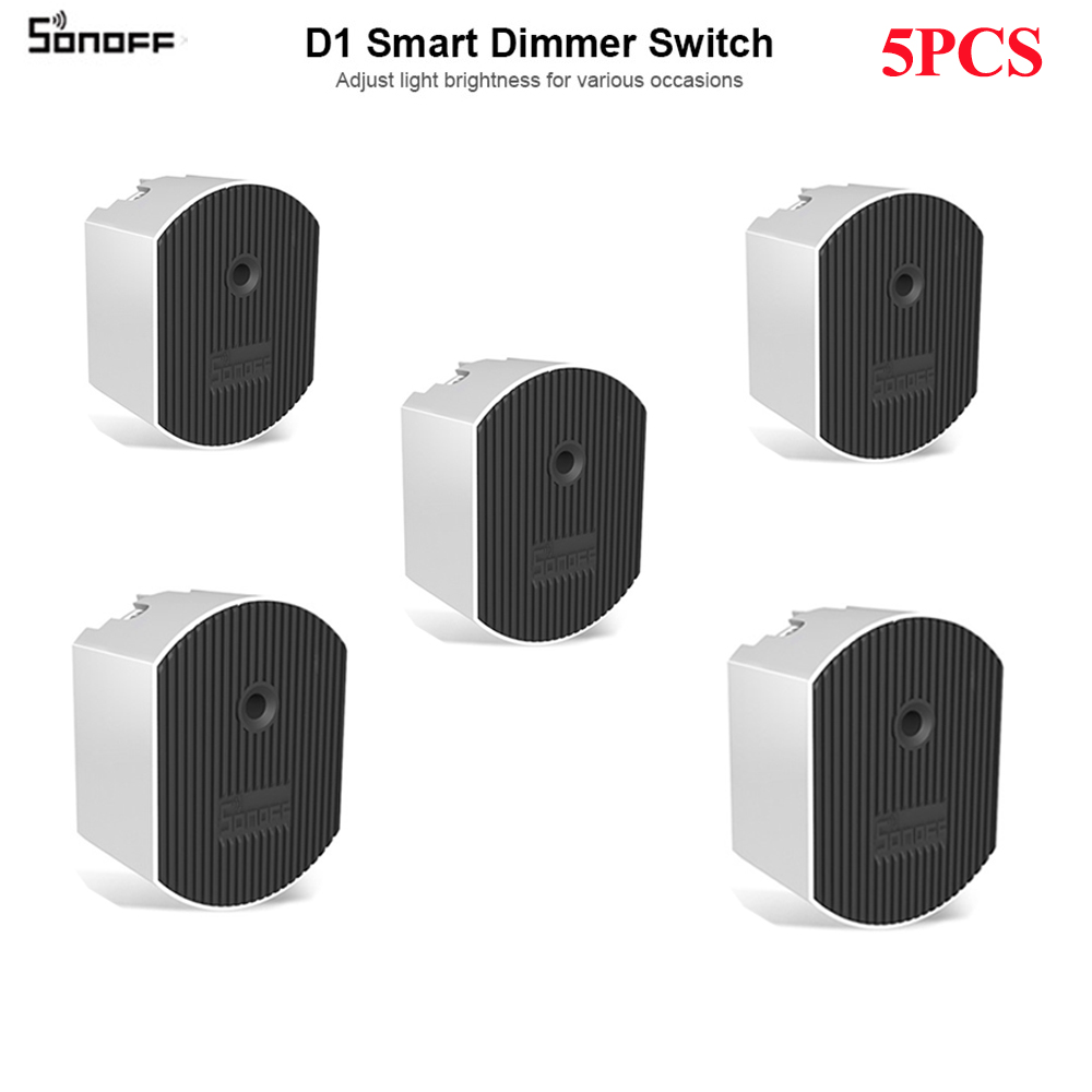 Sonoff D1 Smart Dimmer Switch Wifi Wireless Smart Home Automation Timer DIY Switch Via Ewelink App Work with Alexa Google Home: Sonoff D1 5PCS
