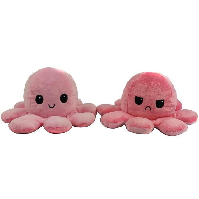 Flip two-sided Octopus Plush Stuffed Doll Toy Different Sides To Show Different Moods Soft Simulation Octopus Plush Toy For Kids: 08