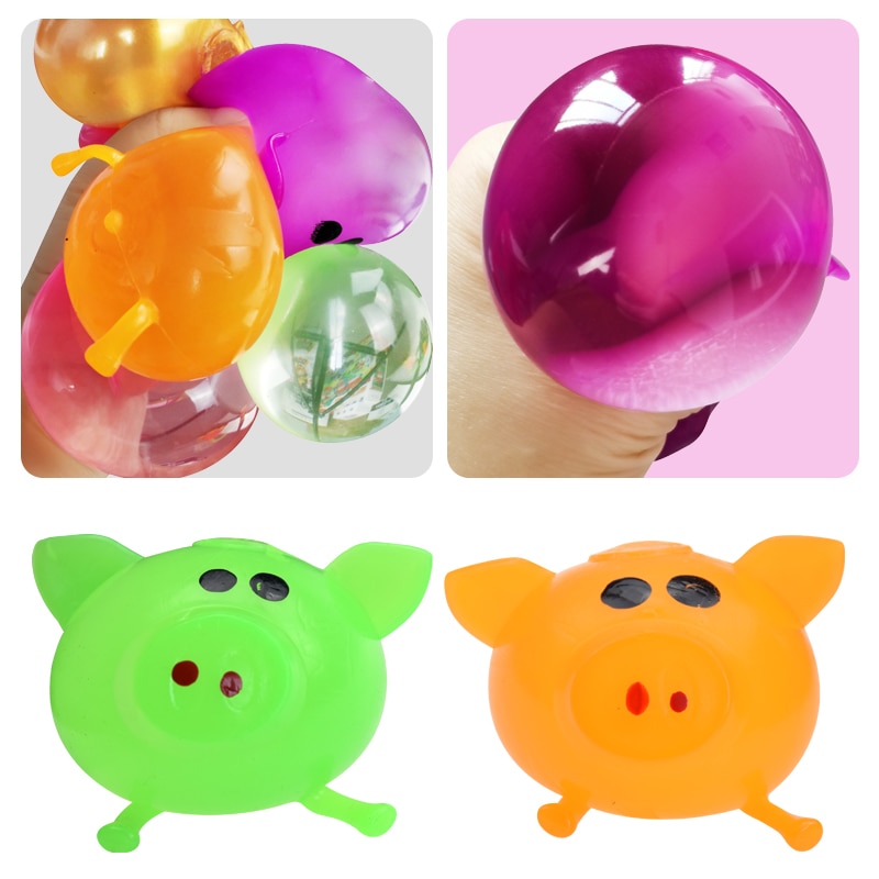 Grappige Anti Decompressie Splat Bal Vent Speelgoed Ontluchting Bal Sticky Smash Water Ballen Stress Rubber Varken Speelgoed Voor Kinderen