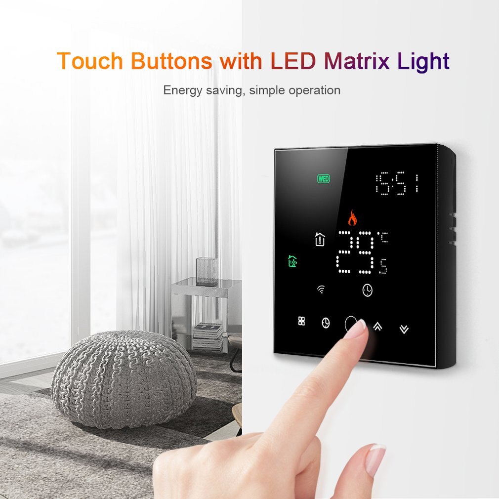 BHT-003-GALW 95-240V Wifi Smart Warm Floor Temperature Controller Voice Control Electric Heating Wall Thermostat