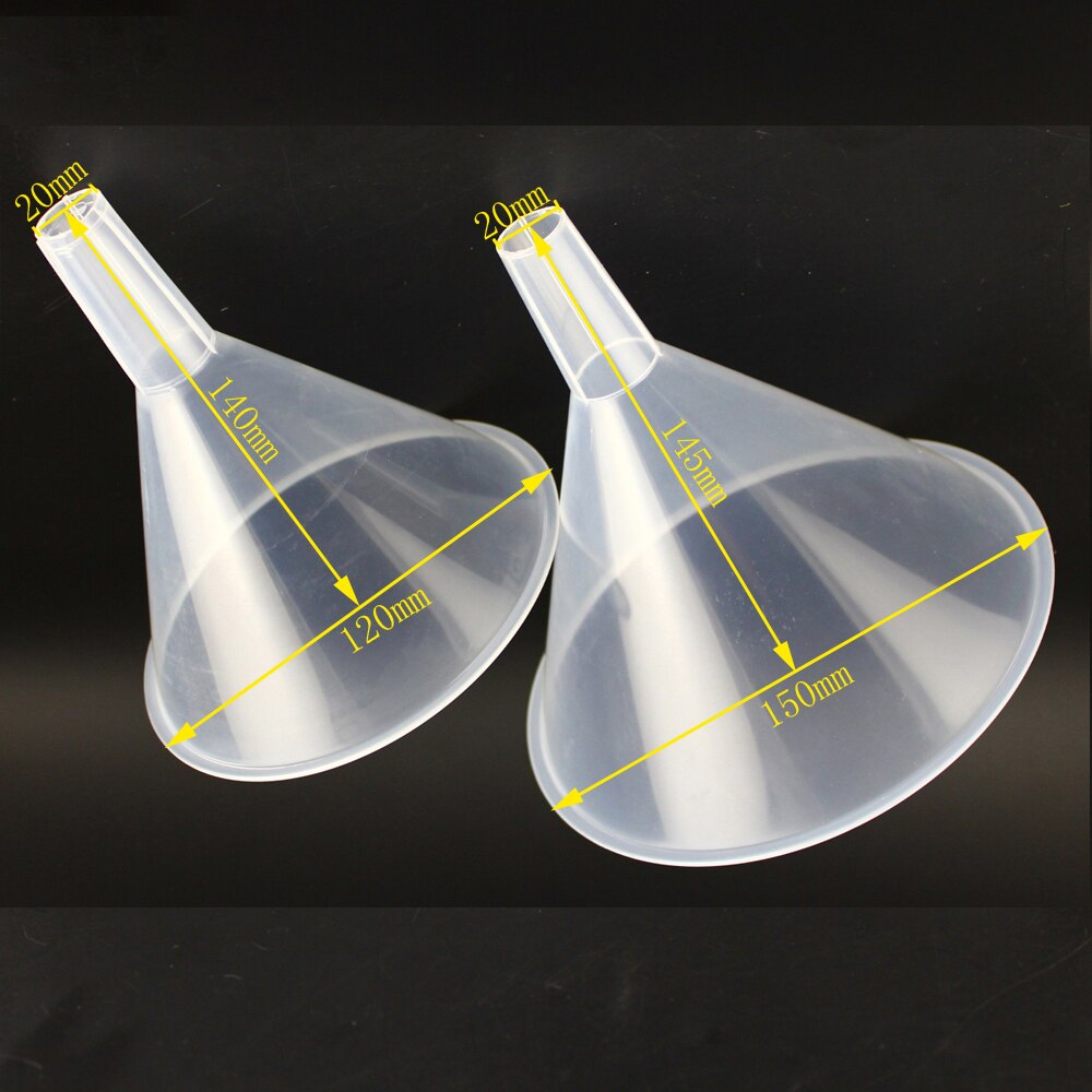 Plastic funnel transparent small mini 120 150mm triangular separating funnel large large diameter water leak model