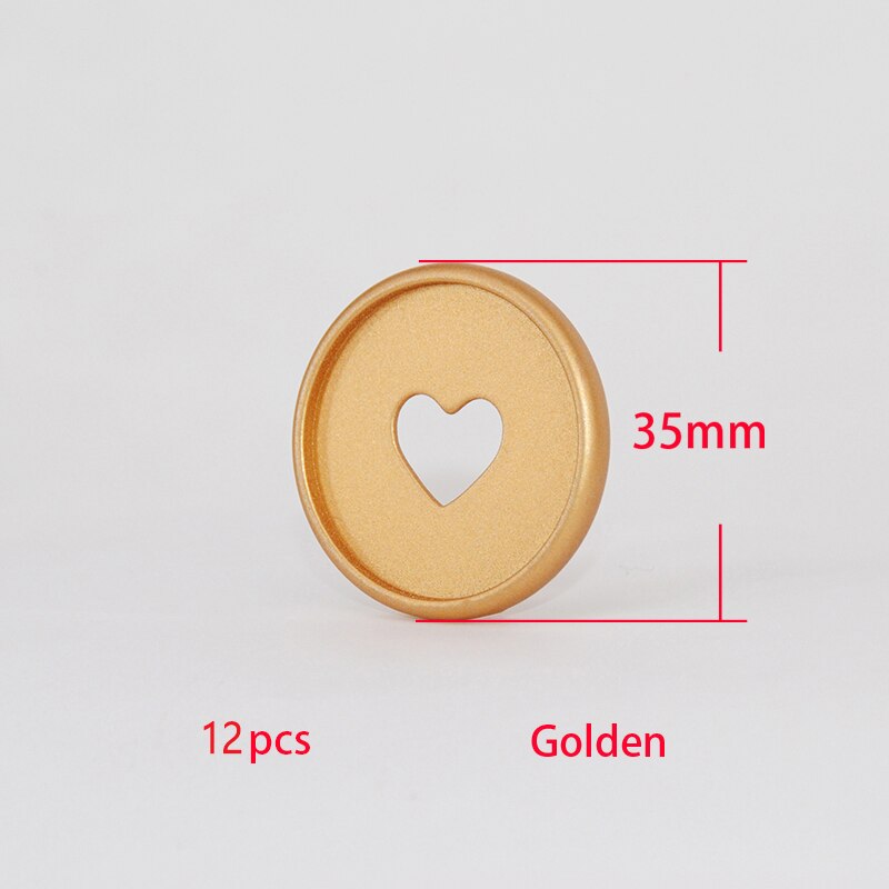 12 sztuk 35mm matowe grzyby Hole dyski wiążące pierścienie plastikowe Notebook Binder dyski grzyb pierścień wiążące Planner Binder dostaw: Golden-12pcs