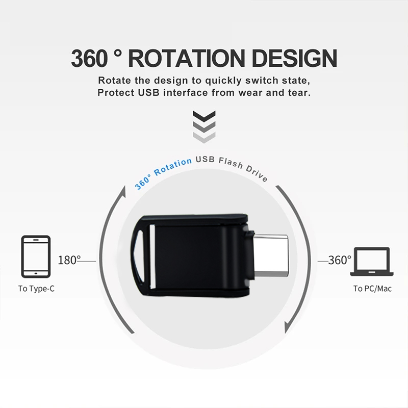 Mini 32 GB 64 GB 128 GB Typ C Ultra podwójny pendrive USB 3.0 Pamięć USB Pendrive U Disk