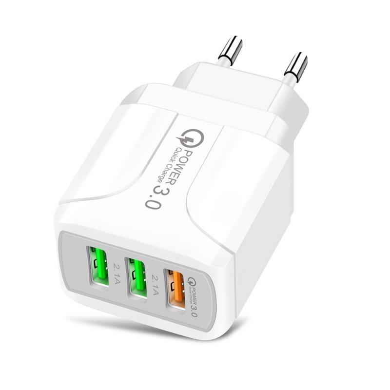 Olaf EU/Us-stecker USB Ladegerät 5A Quik Ladung 3,0 Handy Ladegerät Für iPhone 11 Samsung Xiaomi 3 port 28W Schnelle Wand Ladegeräte