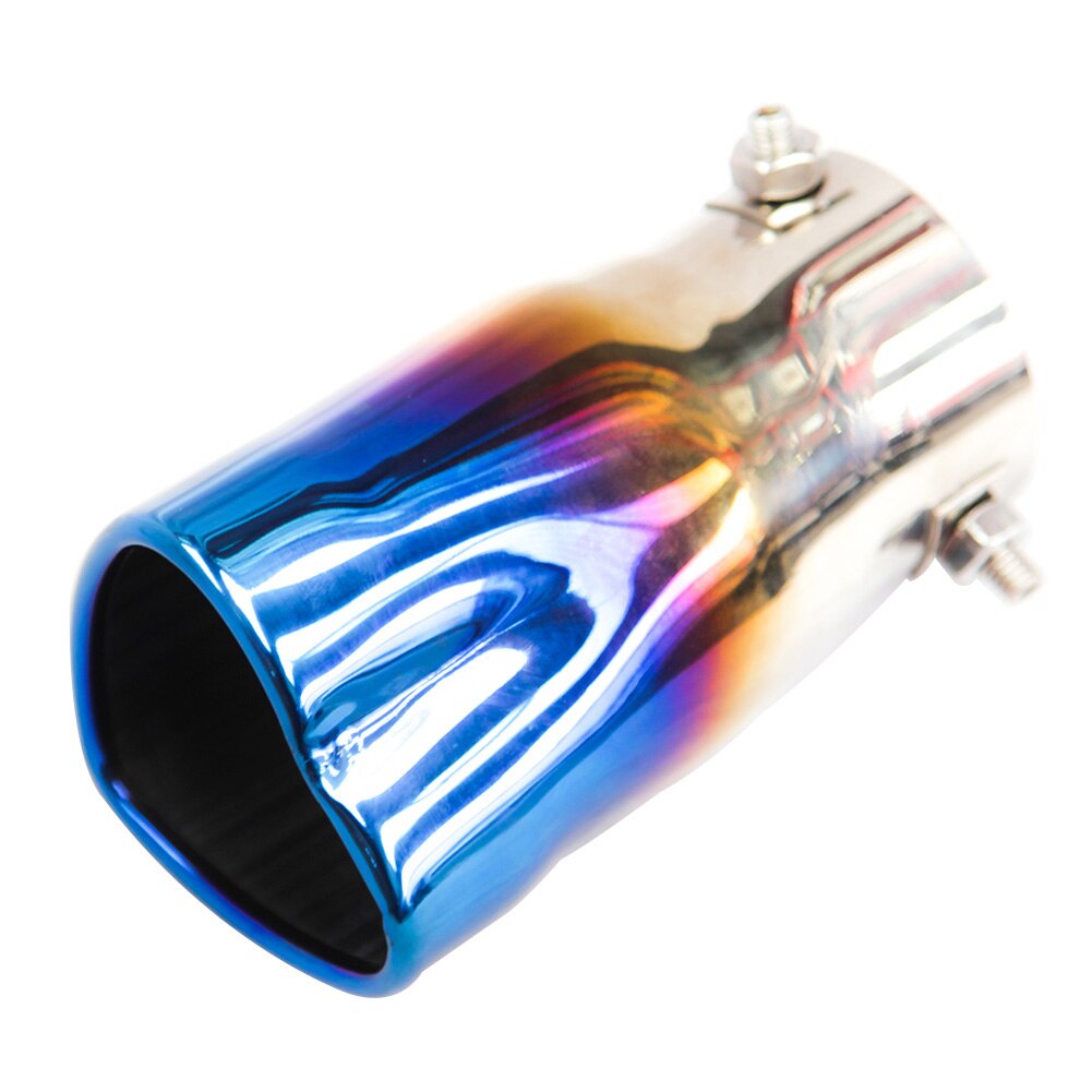 Universal Exhaust Tail Pipe Muffler 2.5 inch ID Inlet Bolt-on Heart Edge Exhaust Muffler Tail Pipe Tip Cover Car Styling