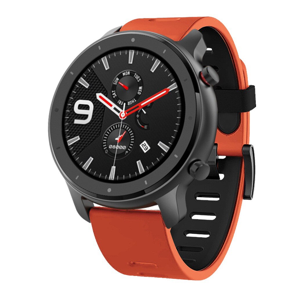 Sport Farbe Silikon Handgelenk Gurt Für Huami AMAZFIT GTR 47mm Smart Uhr Strap Ersatz Band Luxus Armband Frauen Männer 19Aug