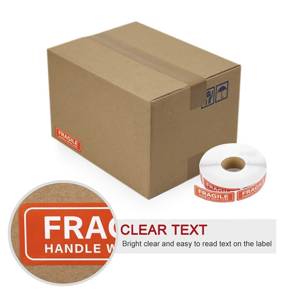 2.5*7.5cm Fragile Stickers Handle with Care Warning Stickers, for Safe Packing Stickers 150 500PCS Adhesive Labels