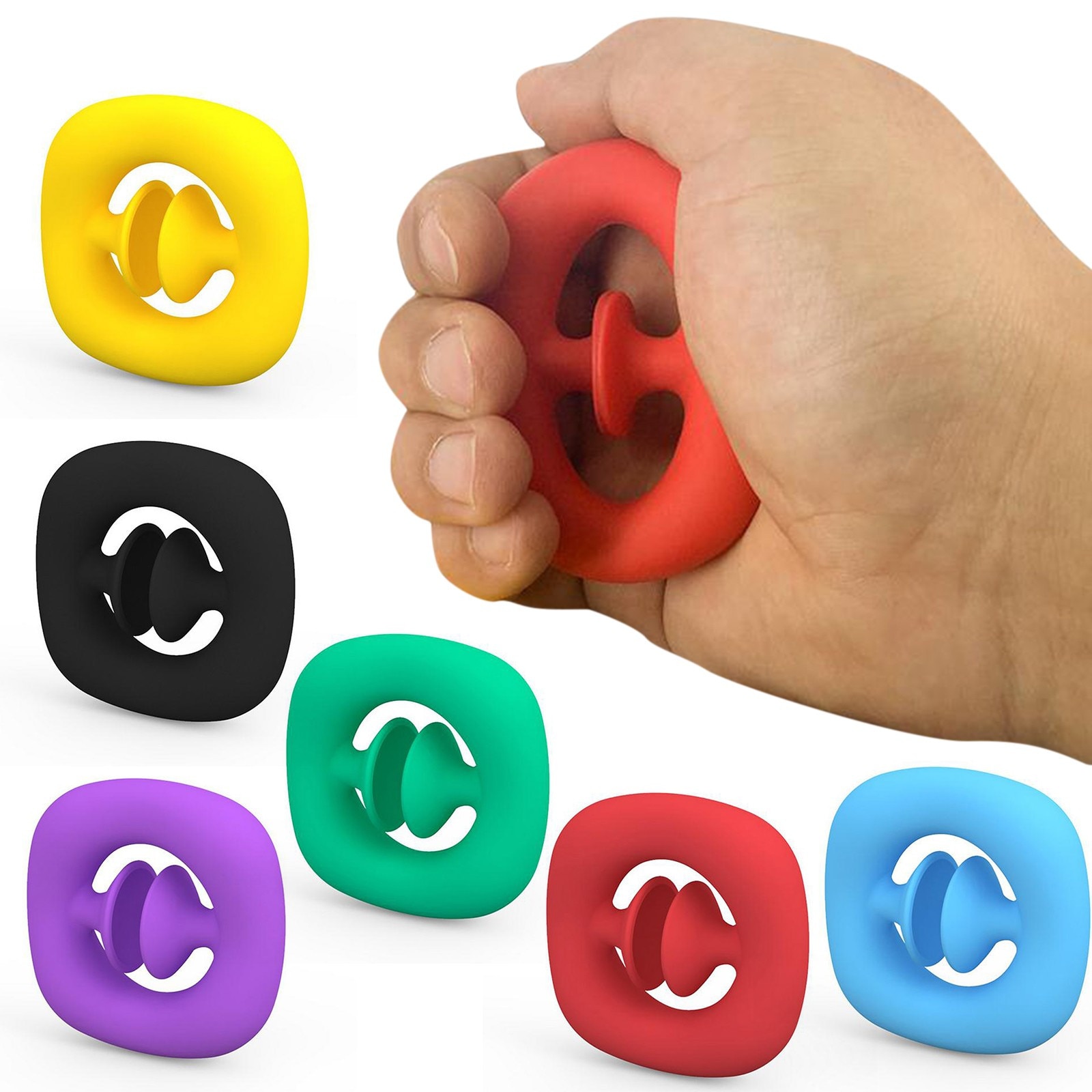 Anti-stress Finger Hand Grip Autism Special Needs Stress Reliever Anxiety Relief Toys Extrusion Sensory Pinching Ball Fidget Toy