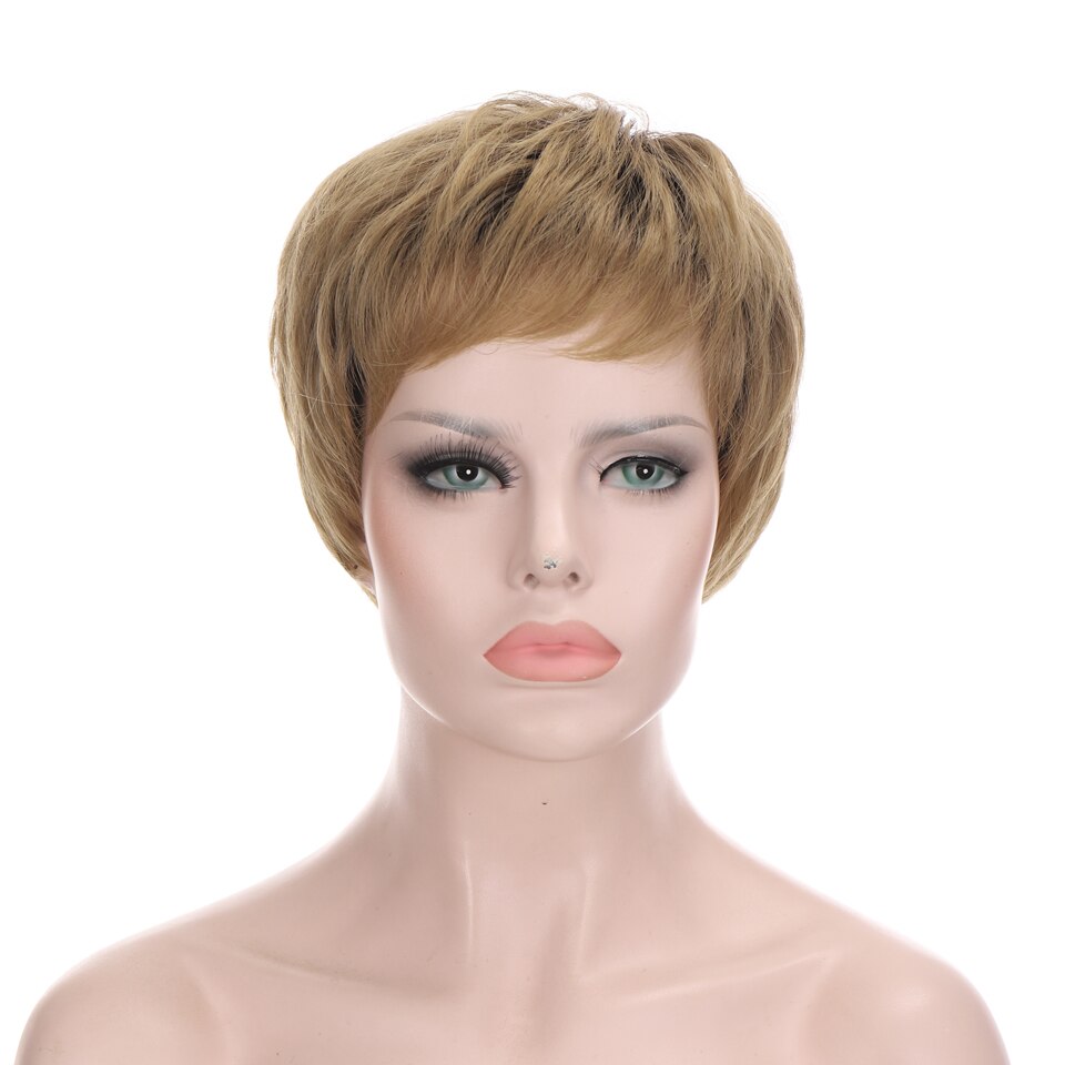 Short Wigs for Women Heat Resistant Synthetic Pixie Cut Wig Costume Cosplay Party Hair Wig: Default Title