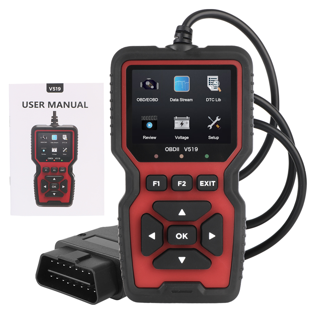 Lectura de fallos de motor, detección de voltaje de batería de datos, V519, Elm327, lector de código, instrumento de diagnóstico de fallos automotrices, escáner OBD2: Default Title