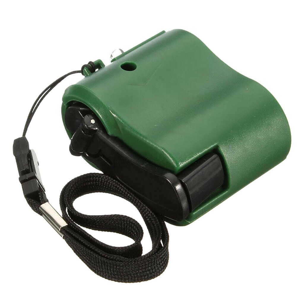 Cargador de teléfono Manual con manivela USB, generador de emergencia portátil para exteriores, senderismo, Camping, salida USB: Verde